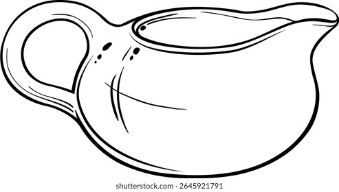 ilustração de contorno isolado do vetor da chaleira