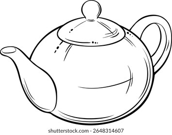 ilustração de contorno isolado do vetor da chaleira