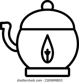 Diseño de iconos de la línea de vectores de Teapot