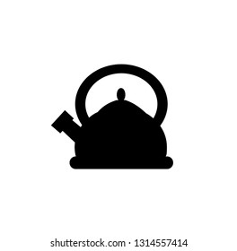 Teapot vector silhouette, black icon