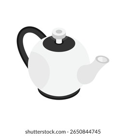 Teapot  Vector style icon. Eps 10 file
