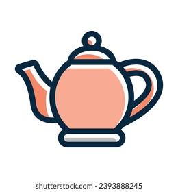 Teapot Vector Thick Line Filled Dark Colors Icons For Personal And Commercial Use.
