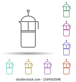 Teapot for welding multi color icon. Simple thin line, outline vector of web icons for ui and ux, website or mobile application