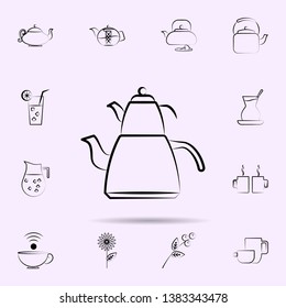Teapots icon. Universal set of tea for website design and development, app development