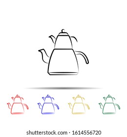 Teapots multi color style icon. Simple thin line, outline vector of tea icons for ui and ux, website or mobile application
