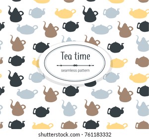 teapots seamless pattern