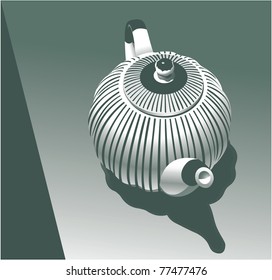 Teapot/Teapot in a strip with a cover
