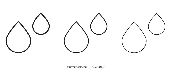 Ícone de lágrima. Ilustração de vetor de estilo minimalismo desenhado à mão