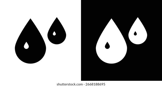 Ilustración del icono de la gota de lágrima en estilo plano. color de la Plantilla del icono editable.