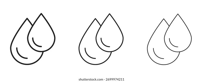 Ícone de gota lacrimal sinal de estilo linear para conceito móvel e web design.