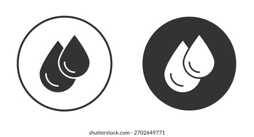 Plantilla de ilustración de diseño de logotipo de icono de gota de lágrima. Estilo sólido