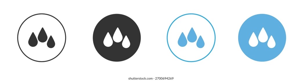 Tear drop icon Logo Template Design set