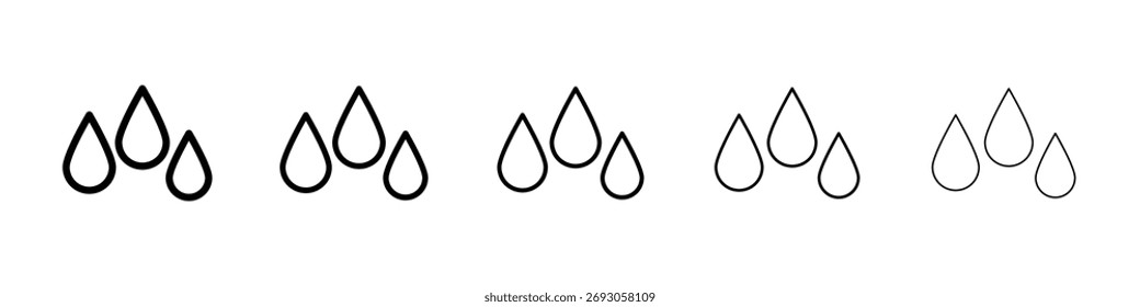 Icono de gota de lágrima para concepto móvil y Diseño web.