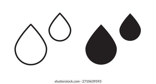 Tear drop icon, outline style icon for web site or mobile app, vector graphics