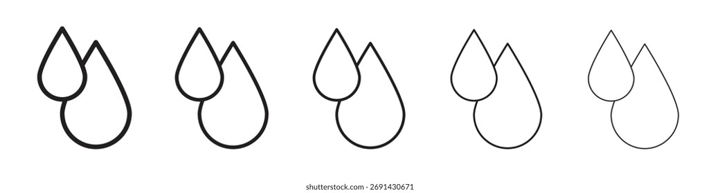 Tear drop icon, outline vector logo illustration, linear pictogram isolated