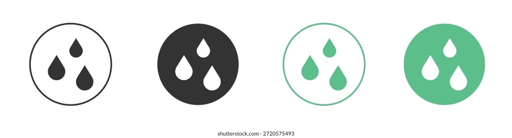 Pictogramas de icono de gota de lágrima. Vector EPS 10