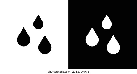 Icono de gota de lágrima Establecer colección. Silueta de Vector.