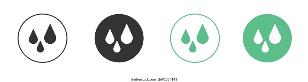 Conjunto de iconos de gota de lágrima. para concepto móvil y Diseño web.