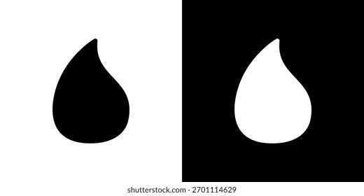 Vector de silueta de icono de gota de lágrima en colores negros. estilo de diseño de logotipo de símbolo plano
