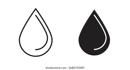 Forma del símbolo de gota de lágrima. símbolos de Vector.