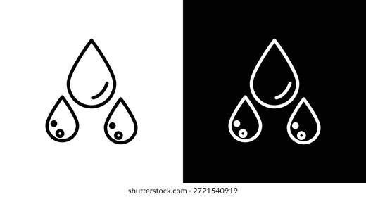 Tränen-Drop-Symbol in trendigen Strich dünnen linearen Stil.