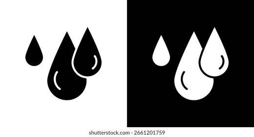 Ilustraciones del Clipart del Vector del icono de la gota del rasgón en estilo plano