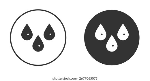 Clipart de Vector de icono de gota de lágrima en colores negros. adecuado para trabajo gráfico