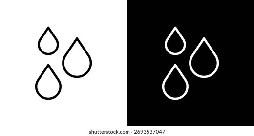 Gráficos de Vector de icono de gota de lágrima en trazos
