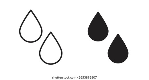 Ilustración vectorial de icono de gota de lágrima sobre un fondo transparente.