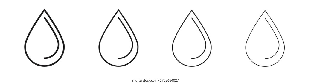 Ilustración vectorial de icono de gota de lágrima. Vector editable EPS 10.