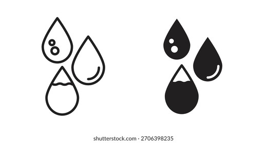 Ilustración vectorial de icono de gota de lágrima. Diseño plano. Símbolos de Vector de Diseño gráfico.