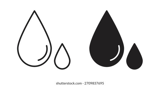 Vector de icono de gota de lágrima diseños modernos planos y de carrera