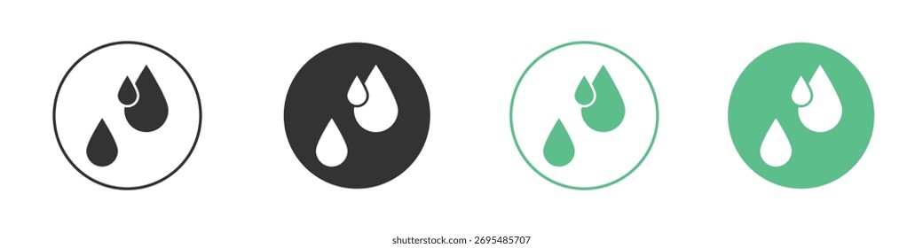 Pictograma de Vector de icono de gota de lágrima para Elementos de interfaz ui ux