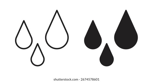 Vector de gota de lágrima, signo y símbolo para Elementos de diseño, Sitio web o App.