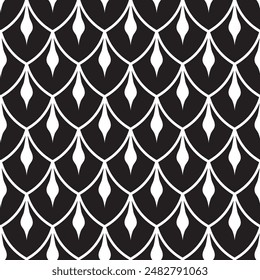 tear drop scallop seamless repeating pattern tile 