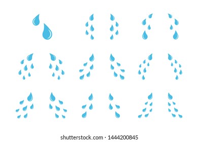 Tear drops set. Eyes crying design illustration isolated on white background