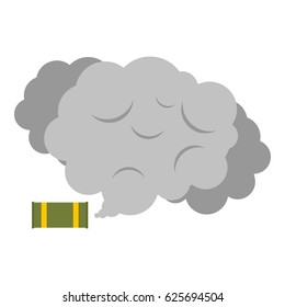 Tear Gas Canister Icon Flat Isolated On White Background Vector Illustration