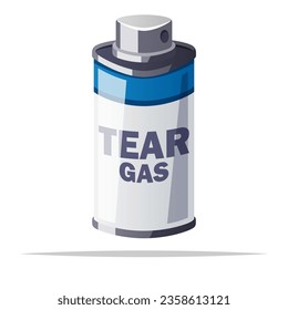 Tear gas canister vector isolated illustration