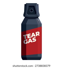 Tear gas grenade, a non lethal chemical weapon used by law enforcement for crowd control, dispersing riots, and suppressing demonstrations