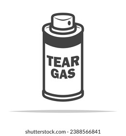 Tear gas icon transparent vector isolated