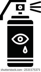 Tear Gas Vector Illustration Detailed Icon