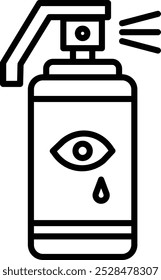 Tear Gas Vector Illustration Icon