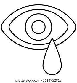 Tear icon Isolated on white