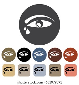 Tear icon set. Vector illustration
