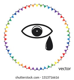Tear icon, vector design element