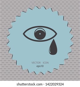 Tear icon, vector design element