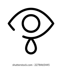 Icono de lágrima Ilustración de diseño de símbolo de vector