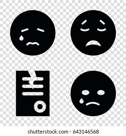 Tear icons set. set of 4 tear filled icons such as paper