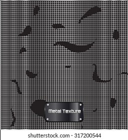 Tear metal texture with metal plate industrial background. 
 Vector illustration