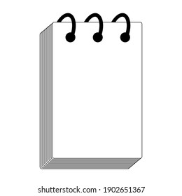 tear off calendar, vector blank white tear off wall calendar vector template